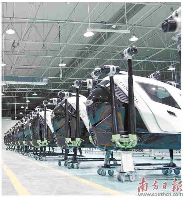 云浮正在布局低空经济等未来产业，图为亿航无人机生产车间。云浮市委宣传部供图